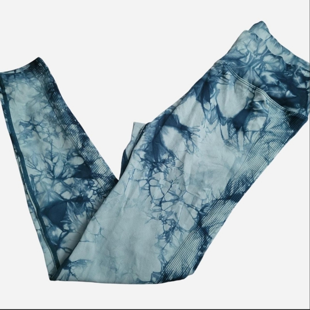 Blue Tie-Dye Leggings